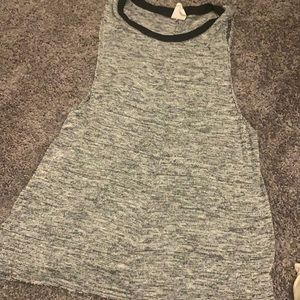 Tokyo Darling Grey & Black Tunic Muscle Tank Top